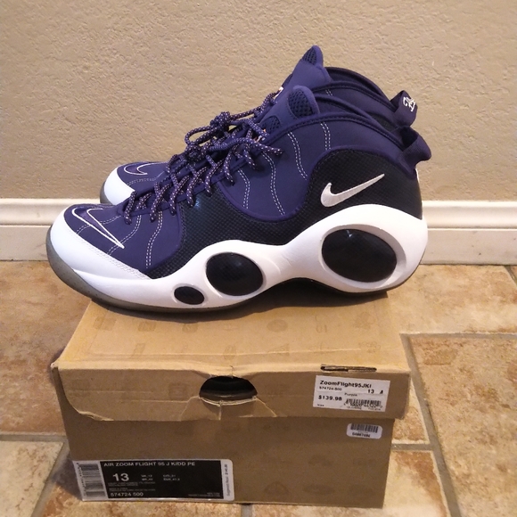 Nike Air Zoom Flight Jason Kidd Size 13 Phoenix Suns Career Pack VNDS (RARE) - Picture 1 of 6